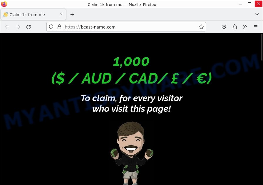 Beast-Name.com Claim 1k from me Scam