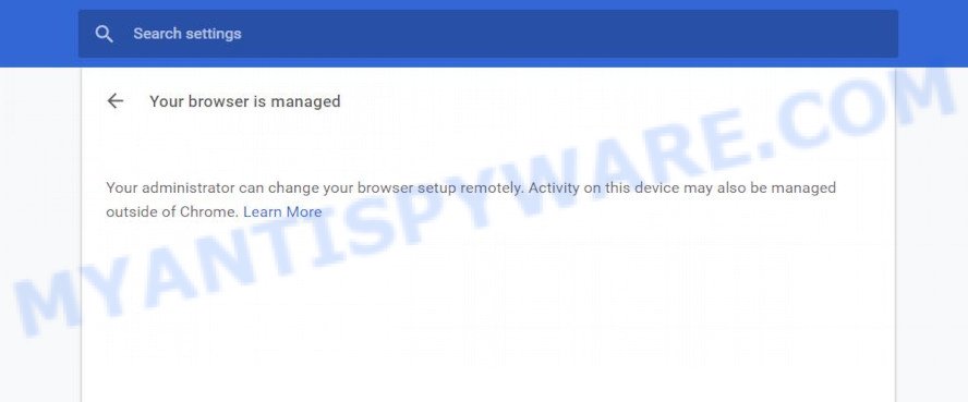 KSEARCHY extension may use Managed by your organization