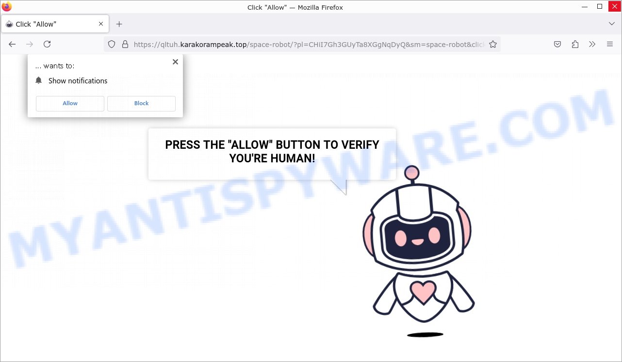 How to remove Karakorampeak.top pop-up ads